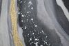 Quadro nero e grigio con dettagli materici di pietrine e applicazioni multicolor 80x100cm  40335 - foto 4