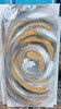 Seconda foto Quadro moderno vortice tortora grigio sprazzi azzurro e oro 100x50
