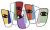 Quadro astratto orizzontale colorato occhi 120x72  41706
