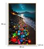 Quadro notturno intenso riflesso di luna spiaggia contrasti colori risalto 60x90 COLORI E LUCI - foto 5