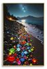 Quadro notturno intenso riflesso di luna spiaggia contrasti colori risalto 60x90 COLORI E LUCI