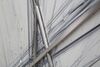 Particolare di Quadro con righe trasversali bianco grigio nero 80cm  40384