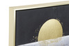 Dettaglio di Quadro luna che sorge sul mare nero e oro con cornice oro 53x73