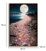 Quadro grande luna che sorge sul mare con cornice oro 60x90  45636 - foto 5