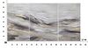 Quadro trittico moderno orizzontale gradazioni di grigio tortora oro 45x80 e 60x80  40803 - foto 5