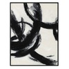 Quadro astratto bianco e nero con pennellate Modello B  45751