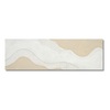 Immagine aggiuntiva di Quadro astratto verticale orizzontale con ghirigoro bianco e sabbia 150x50 cm