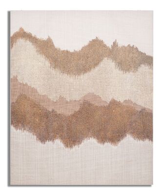 Quadro zig zag tonalit&agrave; marroni 80x100cm 40386 COLORI E LUCI