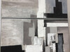 Immagine aggiuntiva di Quadro astratto su tela toni del girigio nero geometrico 140x100  43093