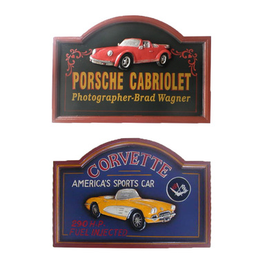 Set 2 quadri 60x40cm Porsche Corvette  37630