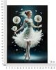 Quadro ballerina con abito etereo danza tra i soffioni toni azzurri 72x102  43134 - foto 6
