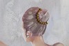Altra foto Quadro ballerina con braccio alzato e tut&ugrave; 70x100 blu rosa grigio e oro