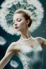 Immagine aggiuntiva di Quadro ballerina classica con tut&ugrave; svolazzante dipinto su tela laccato 72x102