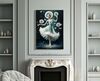 Quadro ballerina classica con tut&ugrave; svolazzante dipinto su tela laccato 72x102  43135 - foto 5