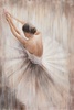 Quadro 60x90 con ballerina tut&ugrave; e passo danza  42168