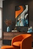 Quadro ballerina balletto moderno stampa LED su tela con applicazione arancio 60x90 COLORI E LUCI - foto 10