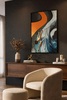 Quadro ballerina balletto moderno stampa LED su tela con applicazione arancio 60x90 COLORI E LUCI - foto 12