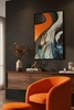 Quadro ballerina balletto moderno stampa LED su tela con applicazione arancio 60x90 COLORI E LUCI - foto 7