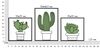 Composizione trittico 3 quadretti in metallo con piantine grasse e cactus 99x46,5  41713 - foto 5