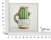 Quadro cactus in tazza con fiori rosa 40x40 stampa su tela laccata  43773 - foto 5