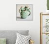 Quadro cactus sferico in mug verde 40x40 stampa su tela laccata  43774 - foto 4