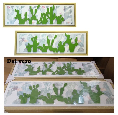 Quadri cactus 90x30 set 2 37684 COLORI E LUCI
