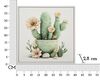 Quadro cactus elegante con fiori grandi 40x40 stampa su tela laccata  43775 - foto 5