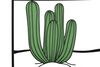 Immagine aggiuntiva di Quadro semplice in metallo cactus verde 60x33  41712