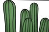 Ulteriore dettaglio di Quadro semplice in metallo cactus verde 60x33  41712