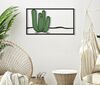 Quadro semplice in metallo cactus verde 60x33  41712 - foto 4