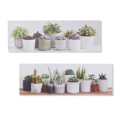 Coppia di quadri stampa con cactus 90x30cm 41070 COLORI E LUCI