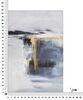 Quadro astratto moderno segno oro su toni grigi e neri 80x120  40404 - foto 5
