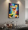 Quadro cocktail esplosione di colore e ghiaccio decorato su tela laccata 62x92  43988 - foto 5