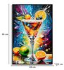 Quadro cocktail esplosione di colore e ghiaccio decorato su tela laccata 62x92  43988 - foto 6