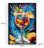 Quadro vortice blu cocktail e agrumi in movimento freschezza e ritmo 62x92  43989 - foto 6