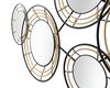 Ulteriore dettaglio di Decorazione quadro da muro con cerchi in rattan e specchi 111x59  41328