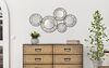 Decorazione quadro da muro con cerchi in rattan e specchi 111x59  41328 - foto 4