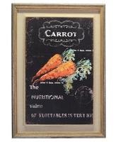Quadro 55,5x75,5 cucina sfondo scuro con carote e scritte 43503 COLORI E LUCI