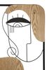 Immagine aggiuntiva di Quadro donne stilizzate 38x89,5 visi metallo e legno  42202