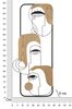 Quadro donne stilizzate 38x89,5 visi metallo e legno  42202 - foto 5
