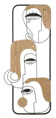 Quadro donne stilizzate 38x89,5 visi metallo e legno  42202
