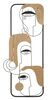 Quadro donne stilizzate 38x89,5 visi metallo e legno  42202
