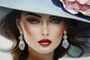 Immagine aggiuntiva di Quadro donna gioielli e cappello decorato 62x92  43146