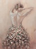 Quadro donna bellissimo vestito fiori 90x120  42169