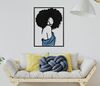 Quadro metallo donna chioma capelli ricci 60x80  41710 - foto 4