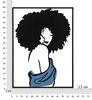Quadro metallo donna chioma capelli ricci 60x80  41710 - foto 5