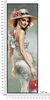Quadro dipinto donna chic con cappello fiori rossi e nastro blu 52x152 43136 COLORI E LUCI - foto 6