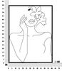 Quadro metallo stilizzato donna con mano sul viso e fiori 60x80cm  40885 - foto 5