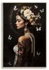 Immagine aggiuntiva di Quadro decorativo donna 62x92 con corona di fiori per living eleganti  44355