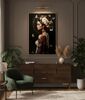 Quadro decorativo donna 62x92 con corona di fiori per living eleganti  44355 - foto 5